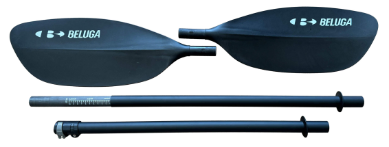 Paddles for inflatable kayaks