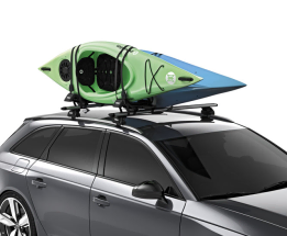 Kayak roof rack carriers