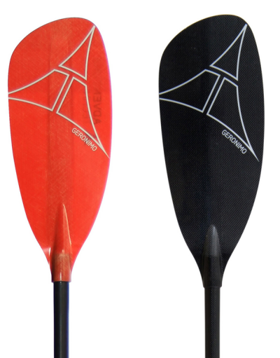 AT Geronimo whitewater paddles in glass and carbon