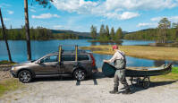 DropRacks being used to load a Canadian Canoe