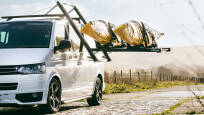 DropRacks XL being loaded with two kayaks