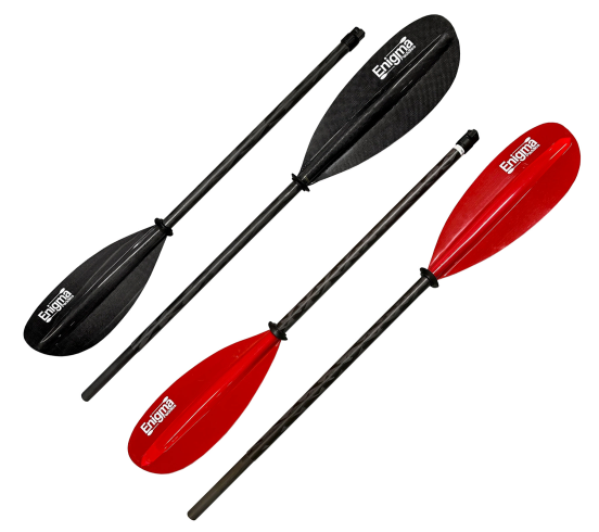 Enigma two piece touring paddles with carbon or glass blades