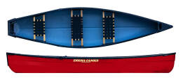 The Square Stern 126 from Enigma Canoes, a stable platform with a rear transom, ideal for fishing