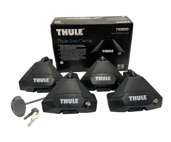 thule 7105 evo clamp foot pack, to fit thule evo roof rack systems to vehicles without standard mounting points