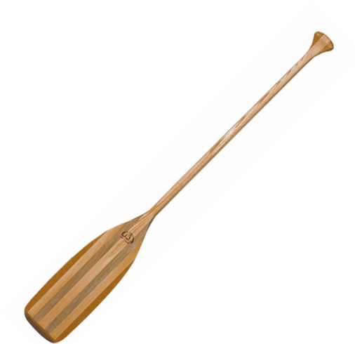 Grey Owl Voyageur Canoe Paddle Using A Beavertail Style Blade On A Lightweight Wooden Shaft 