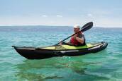 Gumotex Rush 1 Kayak with Cover on the sea