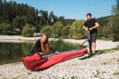 Inflating a Gumotex Seawave with Stirrup Pump