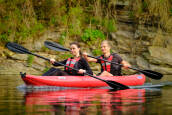 Inflatable kayak for canal paddling