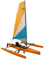 Hobie Adventure Island Mirage Drive Trimaran Kayak, in Papaya Orange