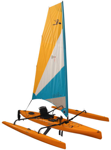 Hobie Adventure Island Mirage Drive Trimaran Kayak, in Papaya Orange