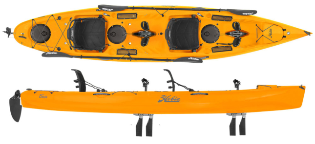 Hobie Oasis fast tandem mirage drive kayak