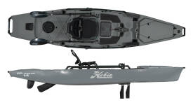 Hobie Pro Angler 14 - 2024 shown in Battleship grey for top and side profile