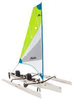 Hobie Tandem Island shown in Ivory Dune, two person kayak with sail and mirage drives