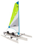 Hobie Tandem Island shown in Ivory Dune, two person kayak with sail and mirage drives