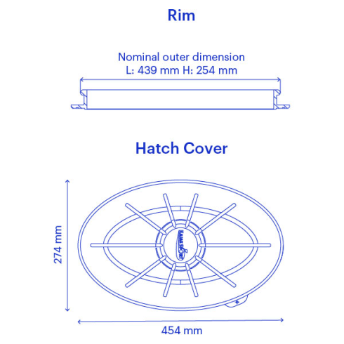 VCP Standard Oval Hatch Guide