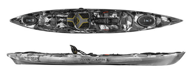 Ocean Kayaks Trident 15 Fishing kayak well suited to coastal conditions