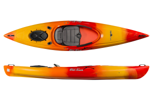 11ft touring kayak for short trips in yellow/orange