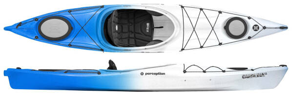 Perception Carolina 12 - Sea Spray. Stable 12ft touring kayak with generous cockpit for ease of entry