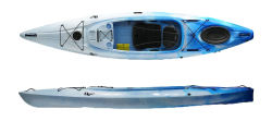 The Riot Bayside LV leisure kayak shown in the Blue/White colour