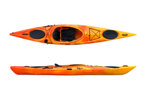 The RIot Enduro 13 touring kayak shown in the Sunset colour