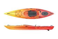 The Riot Edge 11 touring kayak shown in the Yellow/Orange colour