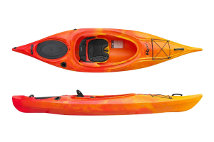 The Riot Quest 9.5 touring kayak shown in the Yellow/Orange colour