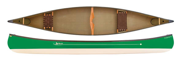 Swift Prospector 16 Emerald/ Champagne lightweight canadian canoe