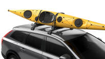 Thule Hull-a-Port Aero 849 with a kayak secured in the cradles