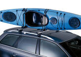 Thule Kayak Support 520-1 with a kayak resting against it for easy transportation