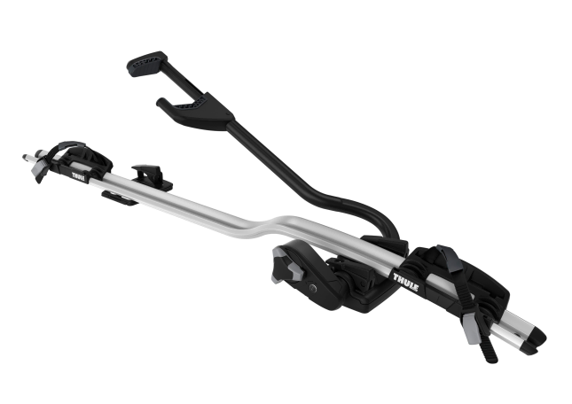 thule proride roof mounted cycle carrier with self alignment torque limited clamping system 