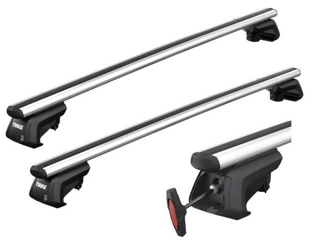 thule smartrack xt aerobar, all in one roof rack systems for raised rail vehicles