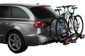 The VeloCompact bike rack is small and mounts securely to a towbar